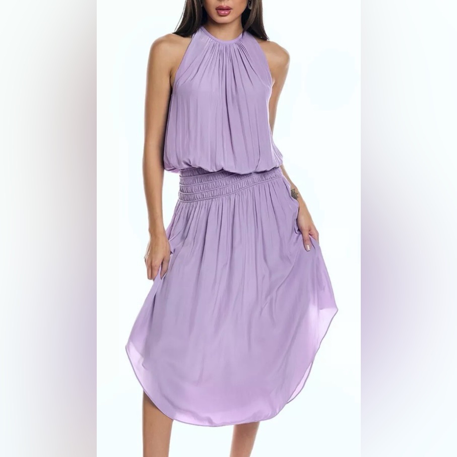 Ramy Brook Lavender Halter Midi Dress
